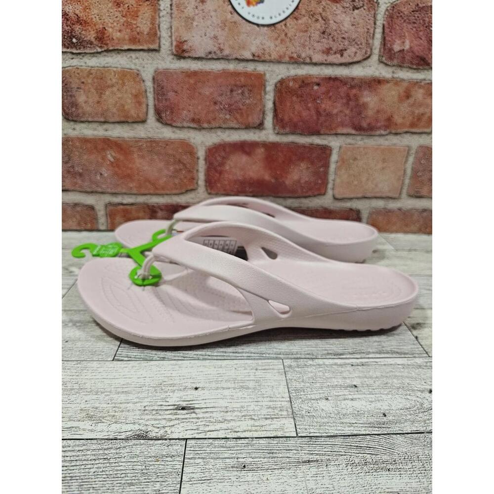 Crocs Kadee II Flip Flops Women's Size 8 Light Pink Sandals 202492-6PI NWT